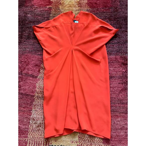 0 + Maria Cornjeo Red Silk Wedge Dress SZ 10 NWT - Picture 5 of 6
